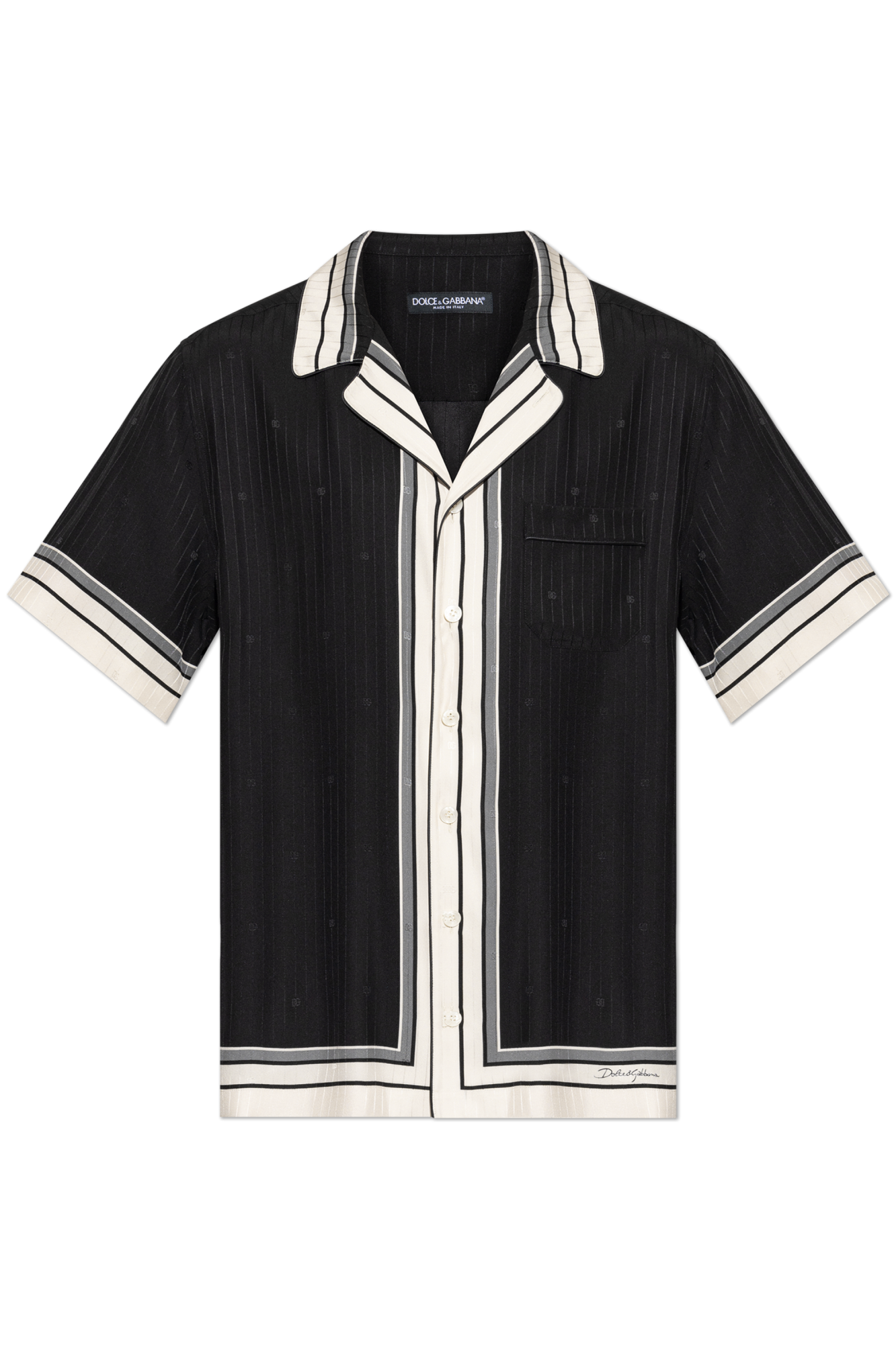 DOLCE&GABBANA ドルガバ　シルク半袖シャツ 38 Dolce & Gabbana Silk short-sleeve shirt | Men's | Vitkac